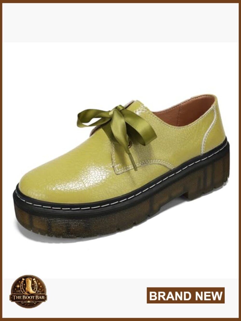 Leather Lace-Up Platform Loafers Chunky Lug Sole Oxford Business Shoes - Picture 3 of 6